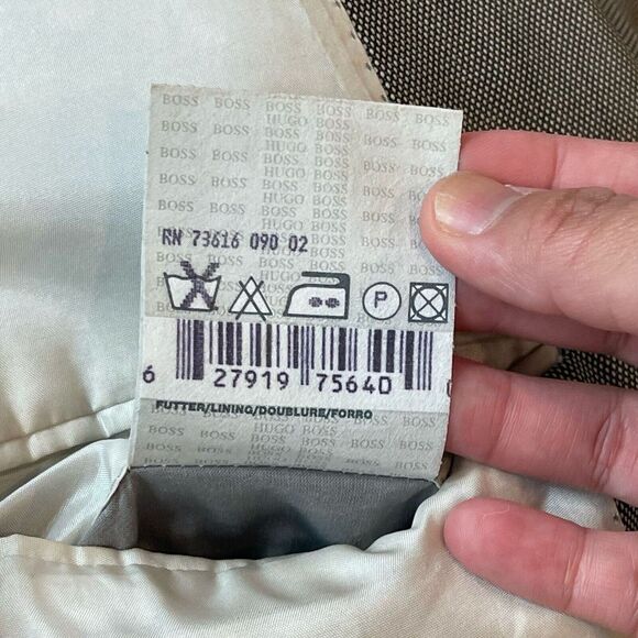 Hugo Boss Mens Suit Blazer 46L Super 140 100% Virgin Wool L34 Preppy Prom - Picture 9 of 11